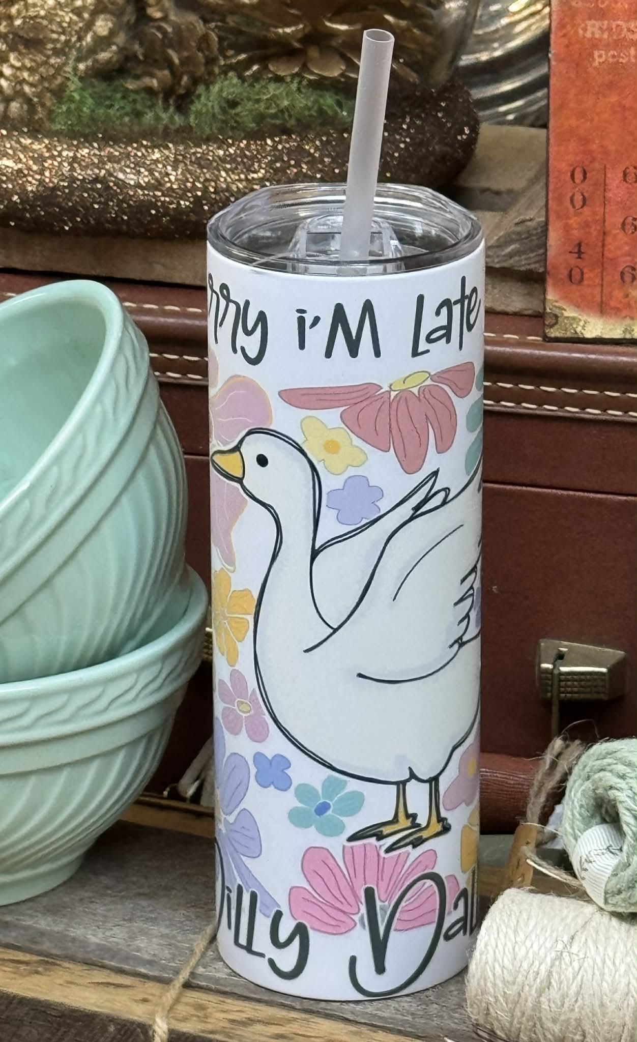 20oz Stainless Steel Dilly Goose Tumbler